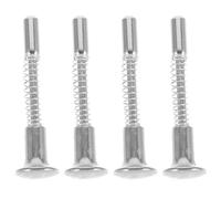 TOKIDNY Set 4 Pezzi Cricchetto per Mobili in Ferro Argento Molla per Chiusura Lettino e Culla, Facile da Usare e Resistente All'invecchiamento, Adatto per Culla e Armadietto