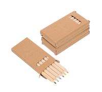 TOKIDNY Set da 5 Scatole di Matite Colorate in Legno Mini 3,5 Pollici, Kit di Matite Resistenti All’acqua Colori Vivaci per Disegni Dettagliati, Forniture Artistiche Portatili