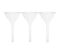 TOKIDNY Set di 3 Imbuti a Collo Largo in Vetro per Laboratorio, per Filtraggio e Travaso di Liquidi in Ambito Scientifico