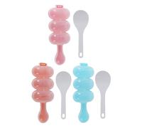 TOKIDNY Set di 3 Stampi per Onigiri in Plastica con Cucchiaio Dedicato e Paletta per Riso, Facile da Pulire e Sicuro per Alimenti, per Sushi a Casa e Feste