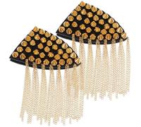 TOKIDNY Spalline Rivetti e Catene a Maglie 2 Pezzi Facili da Montare Accessori per Giacche Militari e Costume Polizia Locale