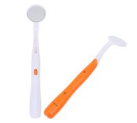 TOKIDNY Specchio Specchio Antiappannamento con Luce LED per Ispezione, 2 in Abs e Vetro per Orale Professionale