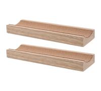 TOKIDNY Supporto in Legno per Mattarello Antiscivolo Distribuzione Uniforme della Pressione, 2 Pezzi per Cucina e Piano di Lavoro