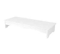 TOKIDNY Supporto Rialzato per Monitor Computer in PVC Bianco, Facile da Installare e Resistente, Base Desktop per Ufficio e Casa Porta Tastiera e Design Semplice e Pratico