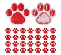 TOKIDNY Toppe Ricamate a Forma di Zampa di Cane 30 Pezzi da Stirare Termoadesive per Abbigliamento e Cappelli Toppe Autoadesive per Fai da Te e Riparazioni Decorazioni Resistenti per