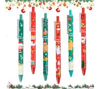 TOKIISHE Set di 24 penne a sfera natalizie, con Babbo Natale, pupazzo di neve, alce, pan di zenzero, pinguino, idea regalo per scuola, ufficio, famiglia