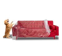 ToKinCen 2 x 3 m, copertura per mobili in plastica durevole, per divani, poltrone, sedie e pouf, impermeabile, protezione antipolvere per letto, divano, mobili durante il trasloco o lo stoccaggio