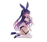 Tokisaki Kurumi Figura Anime Bunny Girl Figura Yatogami Tohka Action Figurine Stile Uniforme Posizione Inginocchiata Modello PVC Statue Collection Ornamenti