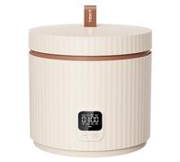 TOKIT Cuociriso PRO 1,5L Rice Cooker Mini, Risottiera Elettrica Beige | Pulsante Touch Display per 1-3 Person Interno Antiaderente Rivestito in Ceramica Regalo Donna Uomo Coppia Alunni