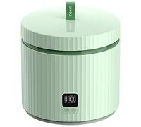 TOKIT Cuociriso PRO 1,5L Rice Cooker Mini, Risottiera Elettrica con Pulsante Touch Display per 1-3 Person Interno Antiaderente Rivestito in Ceramica Regalo Donna Uomo Coppia Alunni (Verde di Avocad)