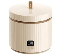 TOKIT Cuociriso PRO 1,5L Rice Cooker Mini, Risottiera Elettrica con Pulsante Touch Display per 1-3 Person Interno Antiaderente Rivestito in Ceramica Regalo Donna Uomo Coppia Alunni (Beige)