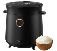 TOKIT Mini Cuociriso Da 1,5 L Per 1-2 Persone - 9 Funzioni, Timer 24 Ore, Interno In Ceramica Antiaderente, Ideale Per Casa, Dormitori Ed Esterni