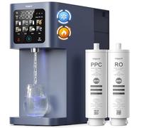 TOKIT T1 Ultra Osmosi Inversa da Tavolo 5-100°C, Distributore Acqua Calda e Fredda con Lampada UV & Filtro RO, 3 Secondi Riscaldamento Rapido, CE & EMC Certificato, Senza Installazione