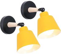 TOKIUS 2 pezzi Applique da parete Interno Vintage Lampada da parete Moderno Applique Industrial E27 Lampadari e Plafoniere Cucina regolabile 180 gradi 60W