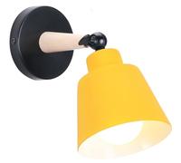 TOKIUS Applique da parete Interno Vintage Lampada da parete Moderno Applique Industrial E27 Lampadari e Plafoniere Cucina regolabile 180 gradi 60W (Giallo, Senza interruttore -1 pezzo)