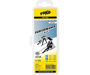 TOKO Performance Wax - Cera Calda da Corsa per Sci e Snowboard - Tecnologia Svizzera Senza PFC - 120 Grammi Blu