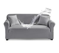 Tokokimo Copridivano elasticizzato impermeabile a 2 posti, in spandex jacquard, con schiuma antiscivolo, per cani e animali domestici, universale, lavabile, colore: grigio