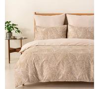 Tokokimo - Set copripiumino King Size con stampa a foglie tropicali, in microfibra morbida per l'estate, 230 x 220 cm, con 2 federe, colore beige e tropicale