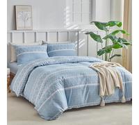 Tokokimo Set copripiumino per letto matrimoniale, 4 pezzi, con lenzuolo con angoli, in morbida microfibra, set copripiumino matrimoniale (1 copripiumino, 2 federe, 1 lenzuolo con angoli profondi 40 cm