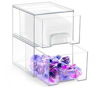 Tokokimo Set di 2 contenitori per detersivi, palline per asciugatrici, organizer per cassetti per un facile accesso, contiene detersivi per bucato, foglie, graffette, ecc