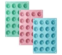 TOKSEO Stampo per ciambella in silicone, 20 Cavity Mini Gugelhupf antiaderente, piccolo, per torte, cioccolato, gelatina