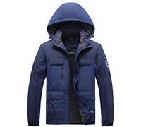 TOKYMOON Giacca Montagna Uomo Giacca Trekking Donna Parka Giacca Softshell Mantieni Caldo Giacche Sportive Traspirante Giacca da Sci Impermeabile Antivento Cappotto Invernale (4XL, Blu navy)