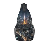 Tokyo City Print Unisex Borsa Monospalla Leggera Borsa A Tracolla Casual Zaino Monospalla Per Campeggio Sportiva Viaggio Outdoor