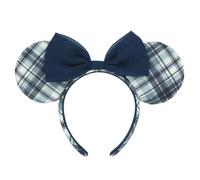 Tokyo Disney Resort Minnie Mouse Orecchie Cerchietto Blu Plaid Fiocco Giappone