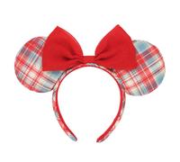 Tokyo Disney Resort Minnie Mouse Orecchie Cerchietto Rosso Plaid Fiocco Giappone