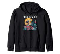Tokyo Drago Vintage Asiatico Giapponese Mitico Donne Uomini Bambini Felpa con Cappuccio