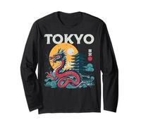 Tokyo Drago Vintage Asiatico Giapponese Mitico Donne Uomini Bambini Maglia a Manica
