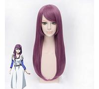 Tokyo Ghoul Guru Rize Kamishiro Lungo ondulato viola resistente al calore Capelli sintetici Anime Costume Parrucche Cosplay + Cappellino parrucca