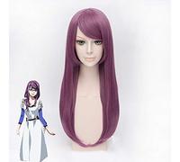 Tokyo Ghoul Guru Rize Kamishiro Lungo ondulato viola resistente al calore Capelli sintetici Anime Costume Parrucche Cosplay + Cappellino parrucca