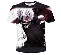 Tokyo Ghoul T-shirt unisex stampa 3D estiva girocollo uomo sport tempo libero manica corta fitness outdoor maglietta maglietta 4 S