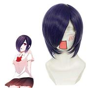 Tokyo Ghoul Touka Kirishima Parrucca Costume cosplay Kirishima Toka Donne Capelli sintetici corti Peruca Anime Parrucche di Halloween + Cappellino con parrucca KUZZ0618