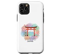 Tokyo Giappone acquerello giapponese souvenir di viaggio Custodia per iPhone 11 Pro