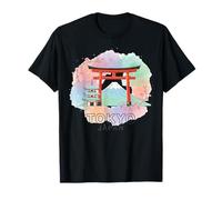 Tokyo Giappone Acquerello Giapponese Souvenir di Viaggio Maglietta