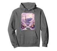 Tokyo Giappone Cherry Blossom Night Scene Souvenir Felpa con Cappuccio
