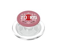 TOKYO GIAPPONE CREST BIANCO SAKURA FIORE DI CILIEGIO ROSSO SOLE PopSockets PopGrip per MagSafe