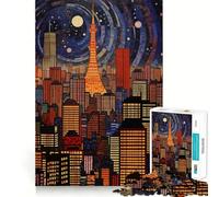 Tokyo, Giappone, di notte - Puzzle da 1000 pezzi per adulti - Gioco rilassante e di concentrazione - Bordo preciso - Regalo perfetto 38x26cm