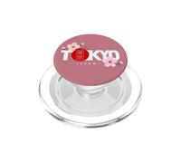 TOKYO GIAPPONE LINEARE SAKURA LOGO SOLE ROSSO FIORE DI CILIEGIO PopSockets PopGrip per MagSafe