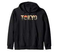 Tokyo Giappone Monte Fuji Skyline Cherry Blossom Viaggio Felpa con Cappuccio