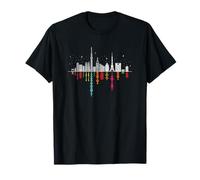 Tokyo, Giappone, Notte, Orizzonte, Musica, e, Suono, Onda, riflessioni Maglietta