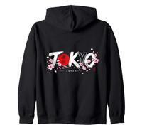 Tokyo Giappone Orizzontale ESTETICO Sakura CILIEGIO Sole Felpa con Cappuccio