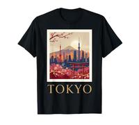Tokyo, Giappone, Orizzonte, ciliegio, Fiore, Tramonto Maglietta