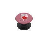 TOKYO GIAPPONE SPLASH ART SAKURA CILIEGIO FIORE ROSSO SOLE PopSockets PopGrip Adesivo