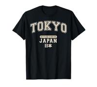 Tokyo Japan Settled 3.000 a.C. Lettere bianche antiche ad arco Maglietta