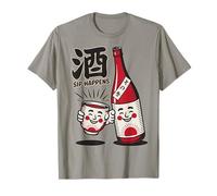 Tokyo Japan Sip Happens Sake Love Friends Good Times Classico Maglietta