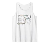 Tokyo Japan Train Suburban Line Railway - Souvenir Mappa del percorso Canotta