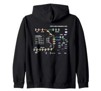 Tokyo Japan Train Suburban Line Railway - Souvenir Mappa del percorso Felpa con Cappuccio
